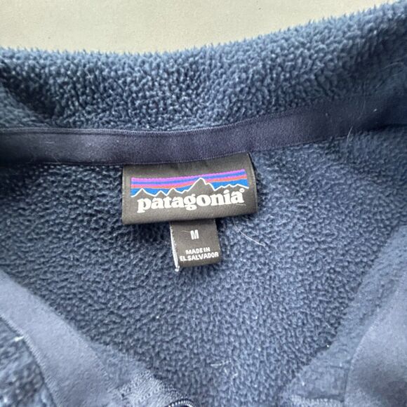 Patagonia Micro D Fleece Jacket Womens Medium Blue 1/4 Zip Pullover Lightweight - Picture 4 of 6
